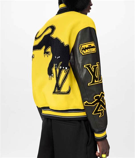 louis vuitton varsity jacket black yellow|louis vuitton windbreaker jacket.